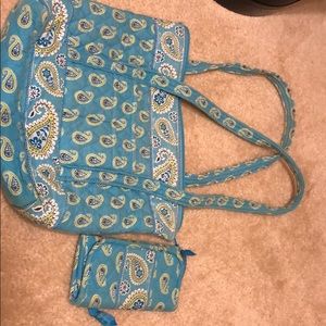 Matching tote and wallet